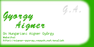 gyorgy aigner business card