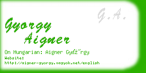 gyorgy aigner business card